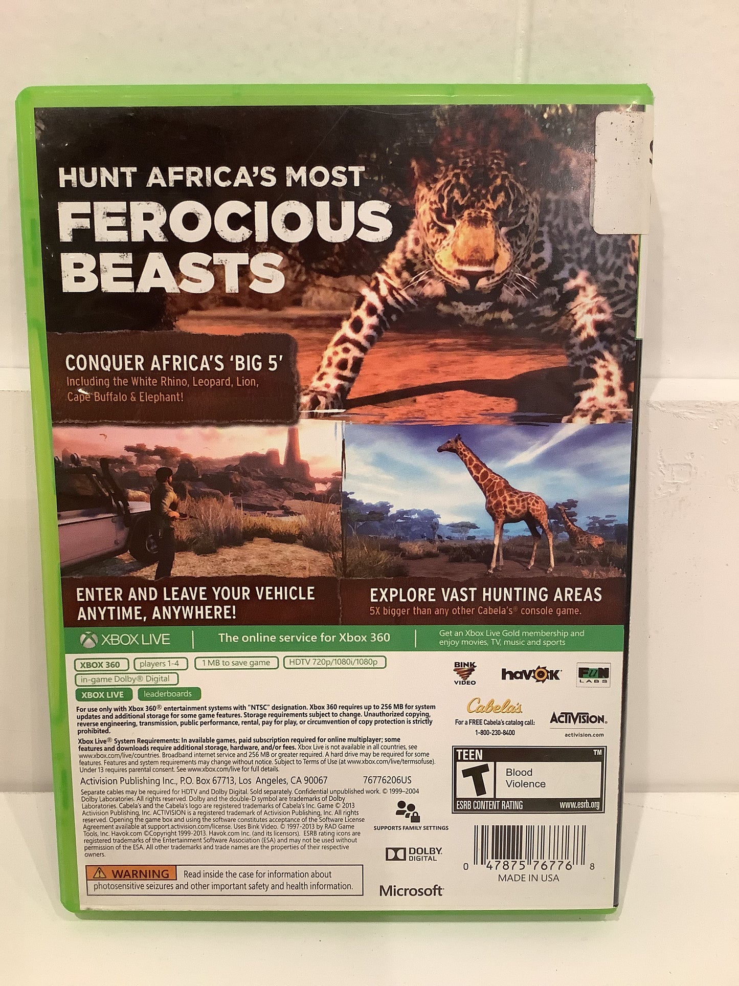 Cabela's African Adventures - Xbox 360