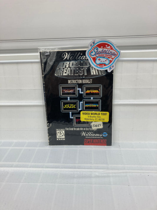 Williams Arcade's Greatest Hits - Super Nintendo