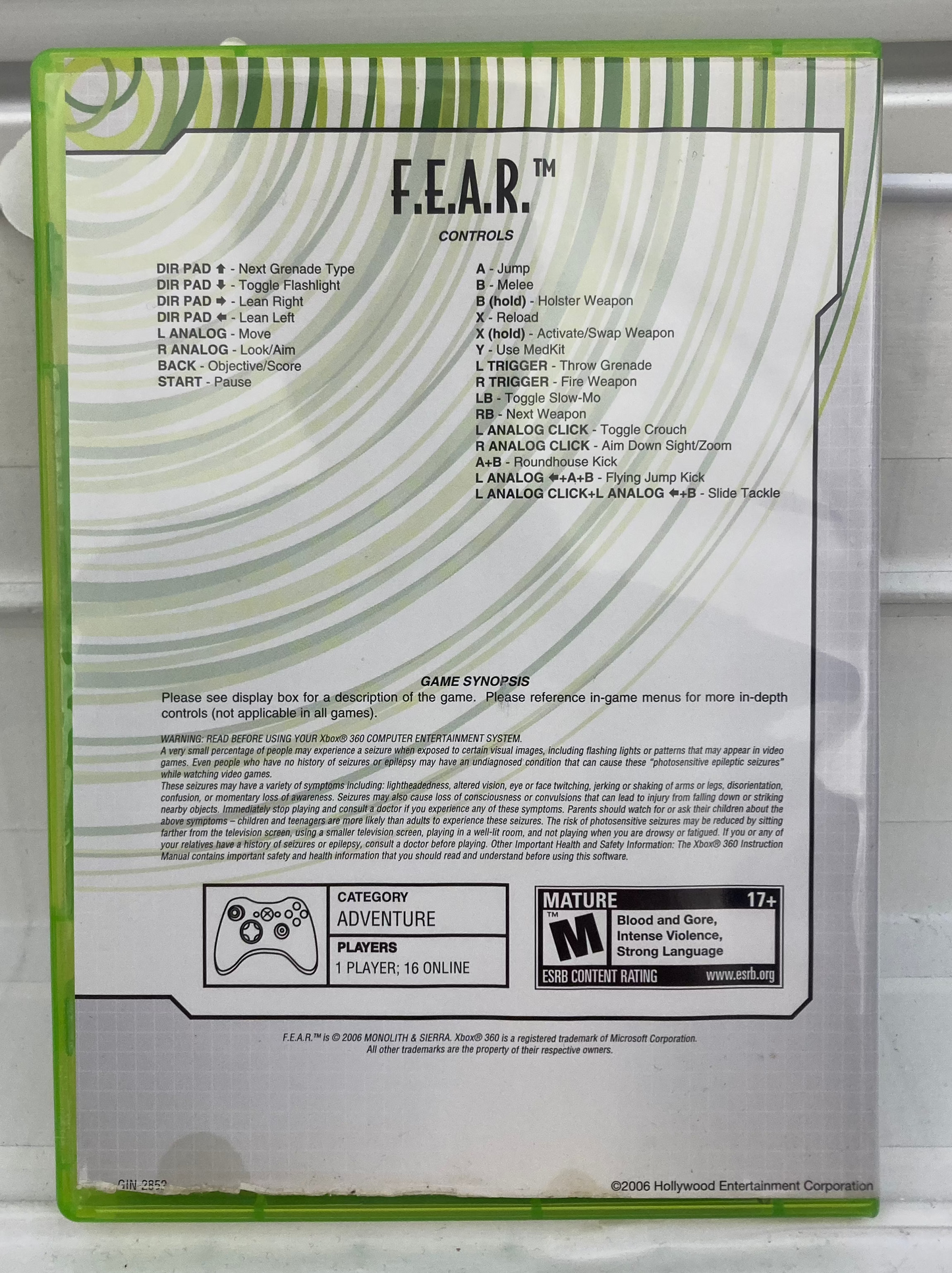 F.E.A.R. - Xbox 360