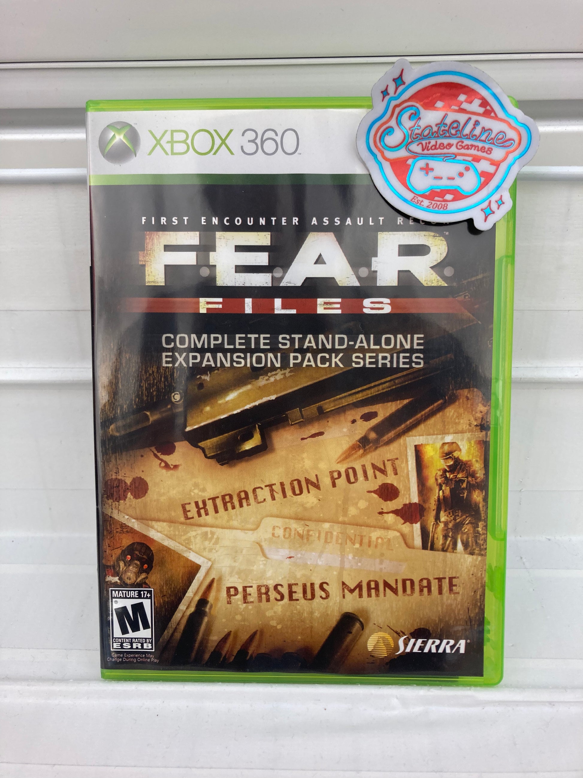 F.E.A.R. Files - Xbox 360 – Stateline Video Games Inc.