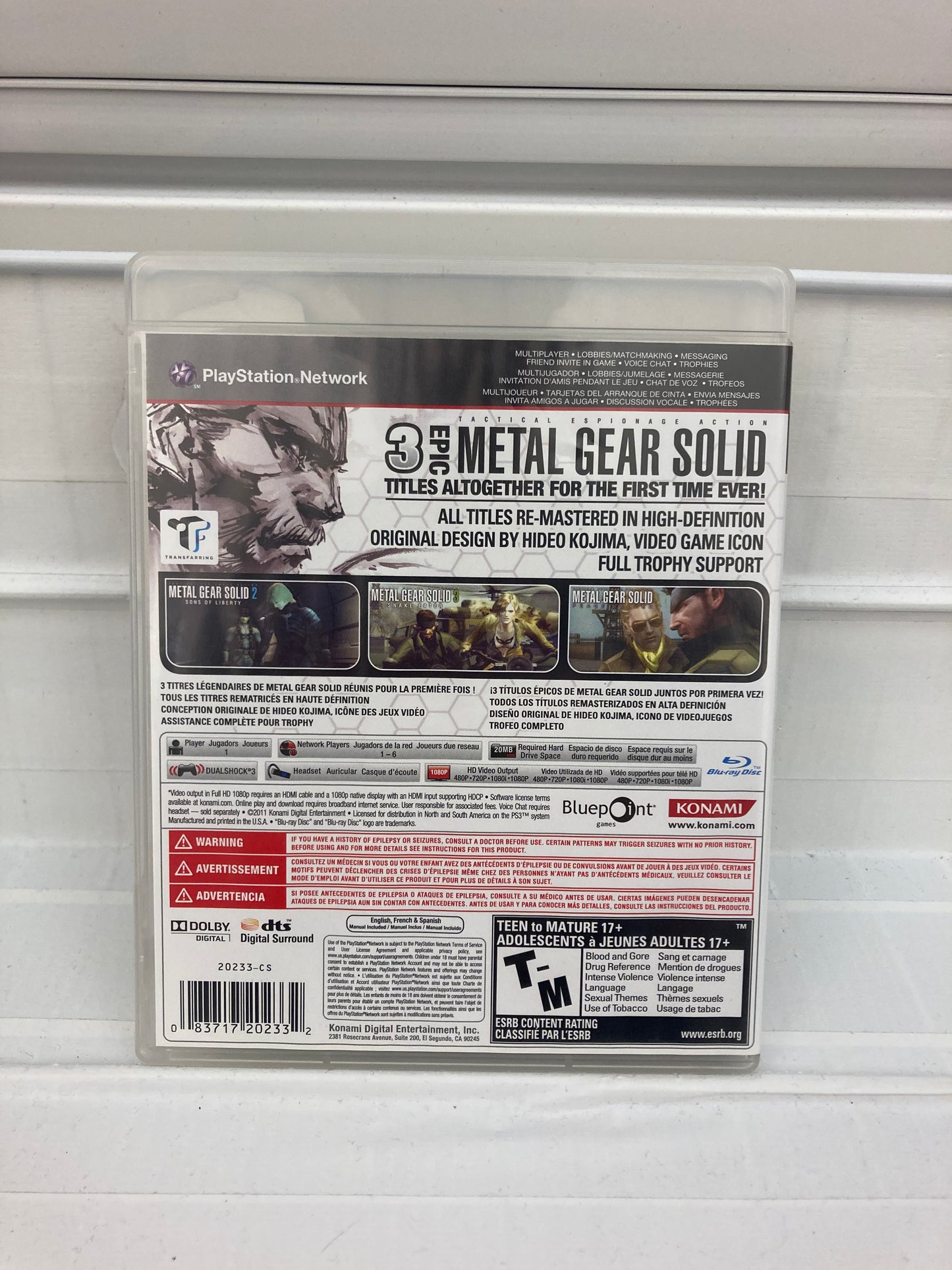 Metal Gear Solid HD Collection - Playstation 3