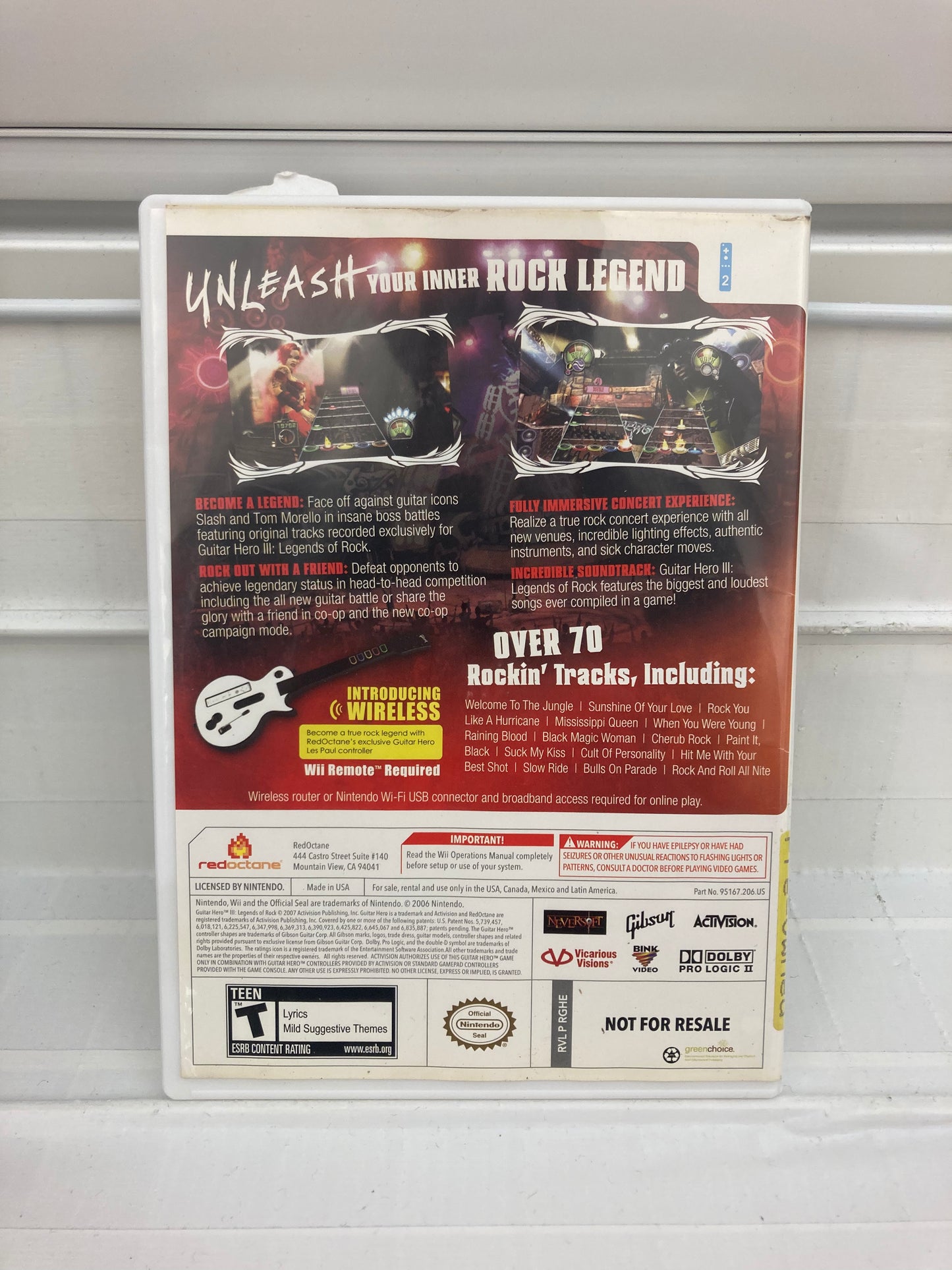 Guitar Hero III Legends of Rock [Not For Resale] - Wii