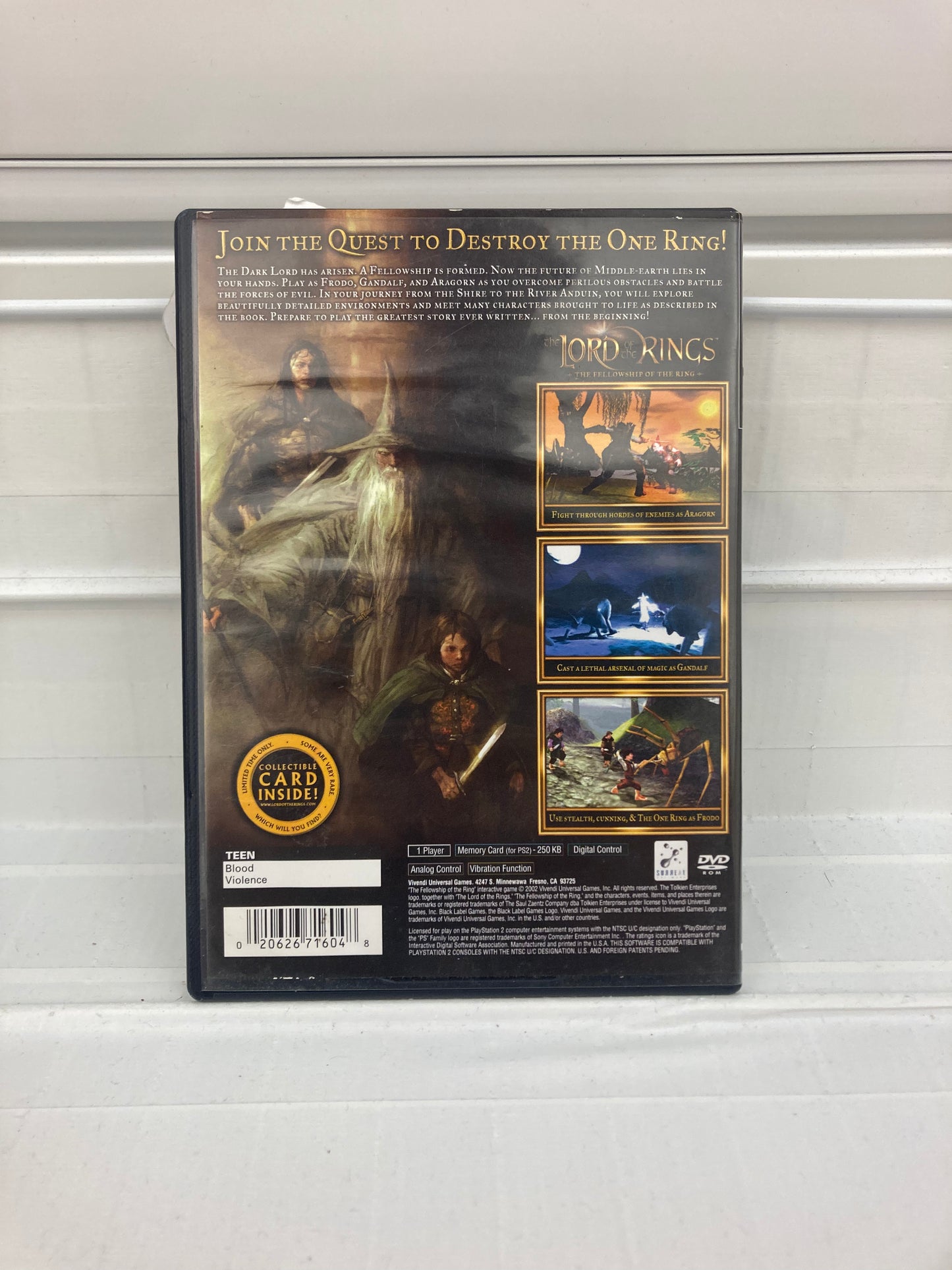 Lord of the Rings Fellowship of the Ring - Playstation 2