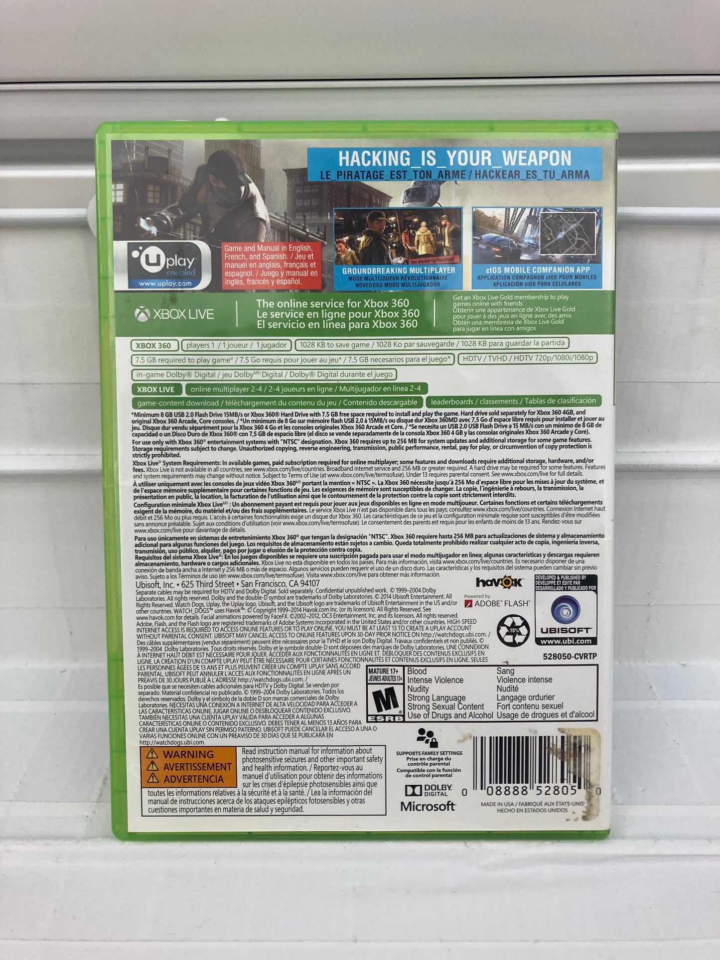 Watch Dogs [Platinum Hits] - Xbox 360