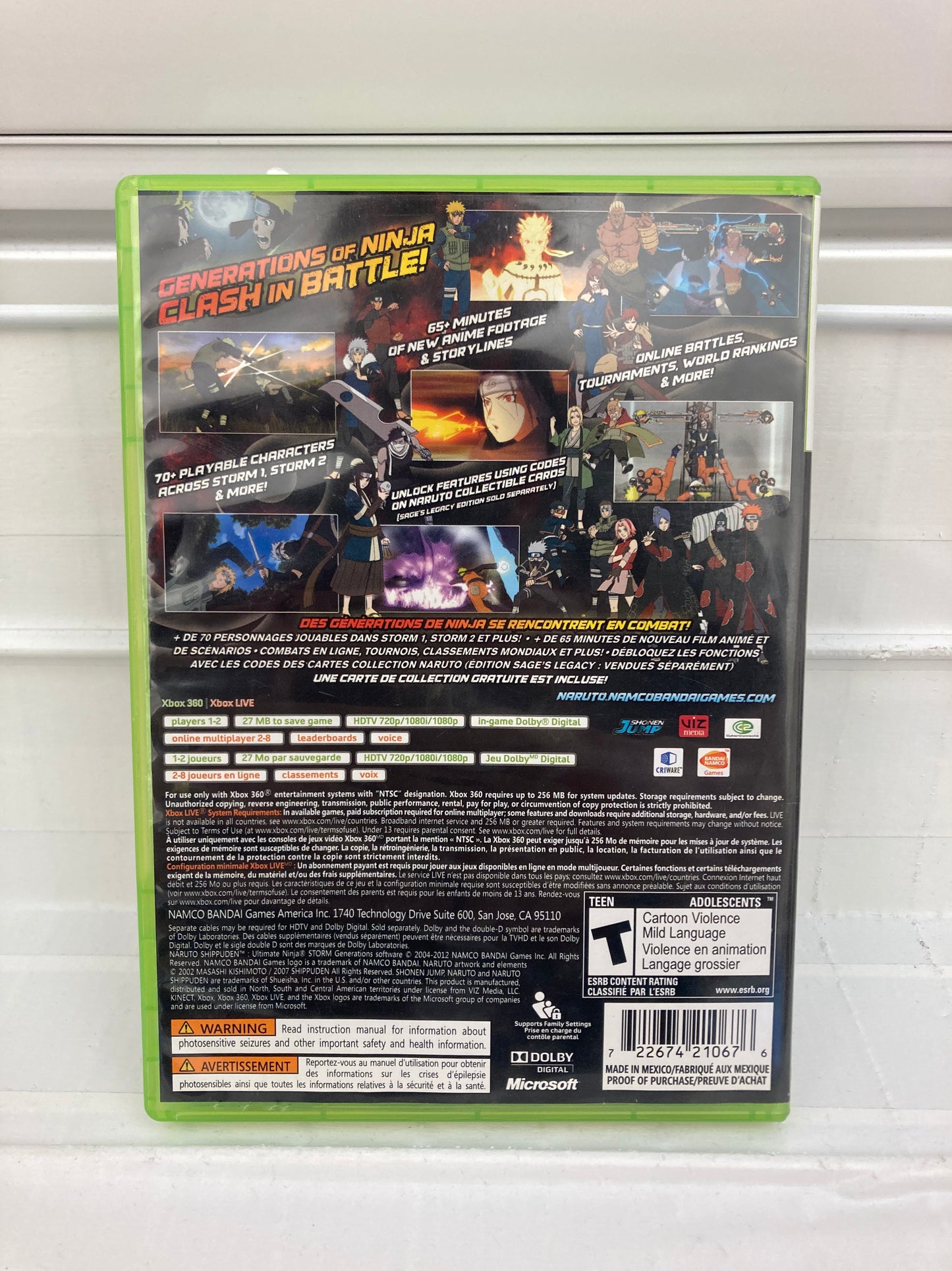 Naruto Shippuden Ultimate Ninja Storm Generations - Xbox 360